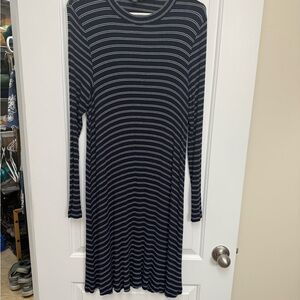 American Eagle Outfitters Navy and White Striped Top
